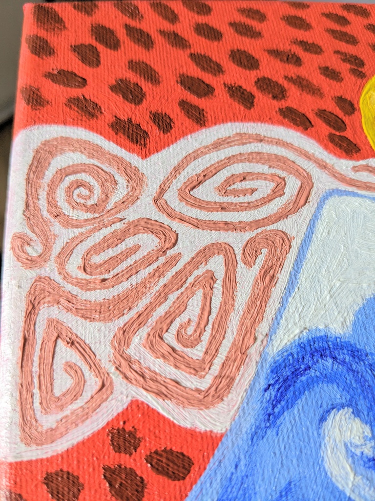 ☆額付き☆油絵 【雨のふじさん】