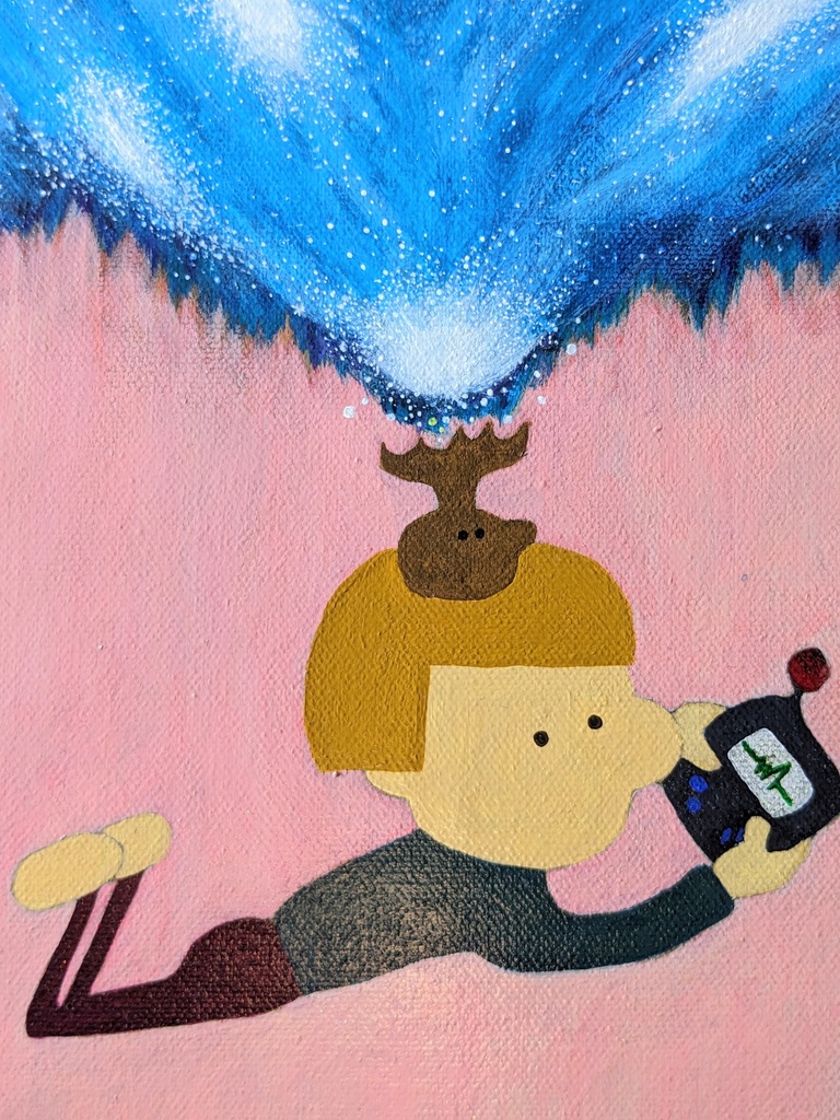 アクリル画 【頭の中の宇宙】