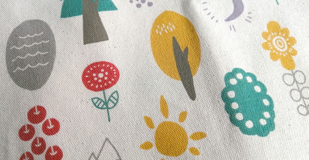 トートバッグ 北欧柄 プリント