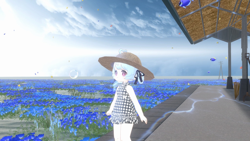 【MA対応】夏色ストローハット【3D装飾品】