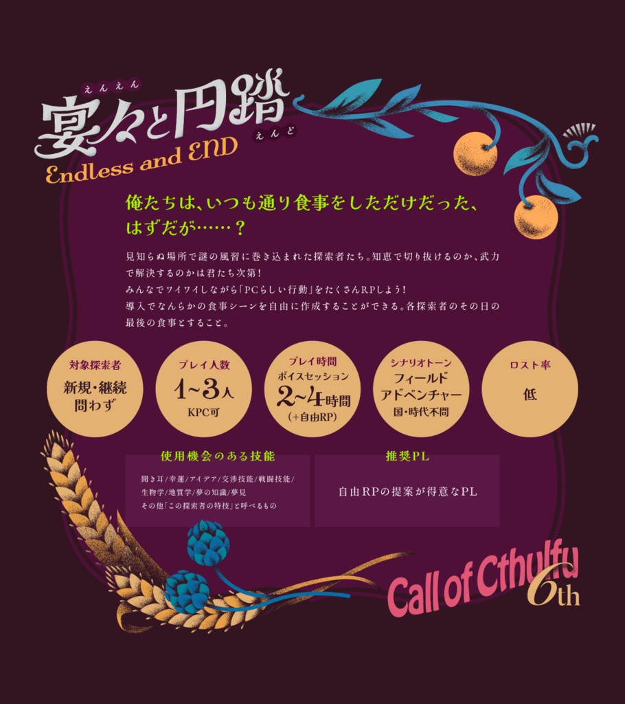 CoC6th 「宴々と円踏」