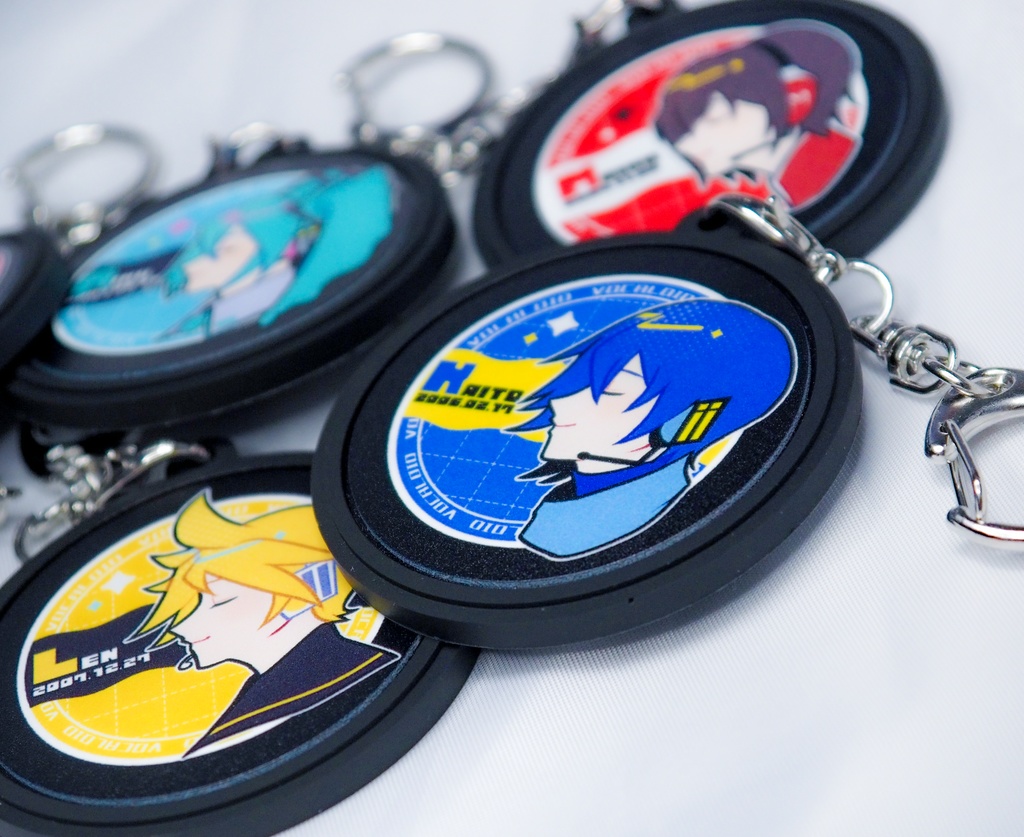 レコード風ラバーキーホルダー