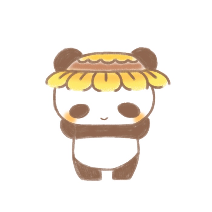 ひまわり 帽子 パンダ