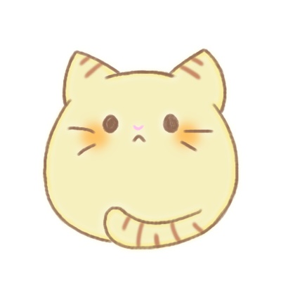 丸い ねこさん 黄色