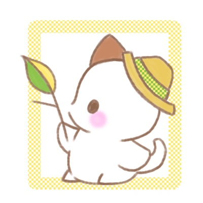 枝 持つ ねこさん