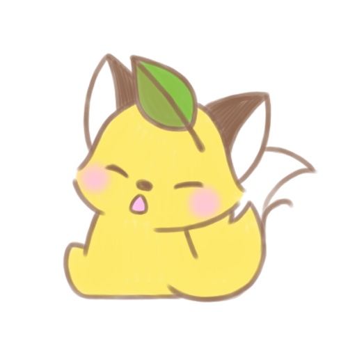 葉っぱ きつねさん