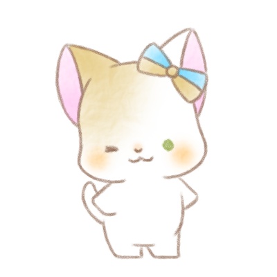 リボン　猫さん