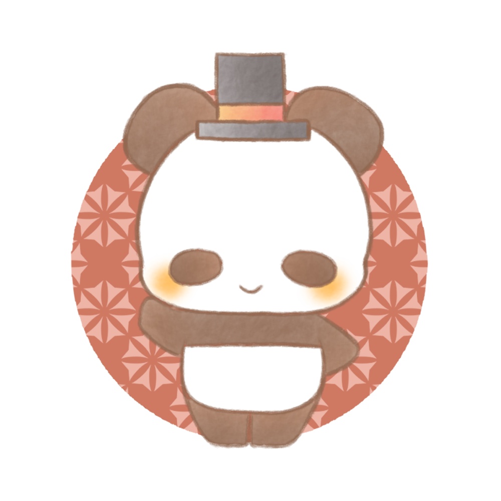 シルクハットパンダさん。