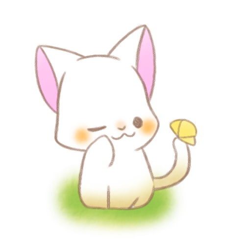 蝶と白猫さん。