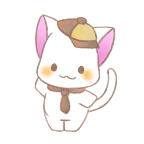 ネクタイと白猫さん。