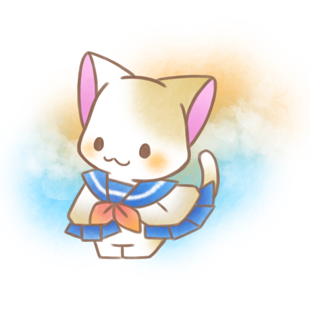 セーラーな猫さん（背景あり）。
