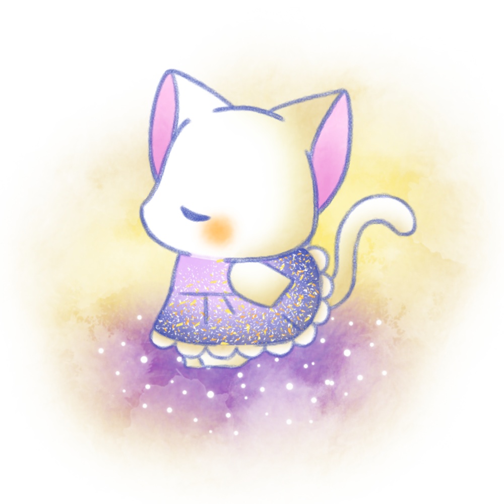 星空ドレス（背景あり）。