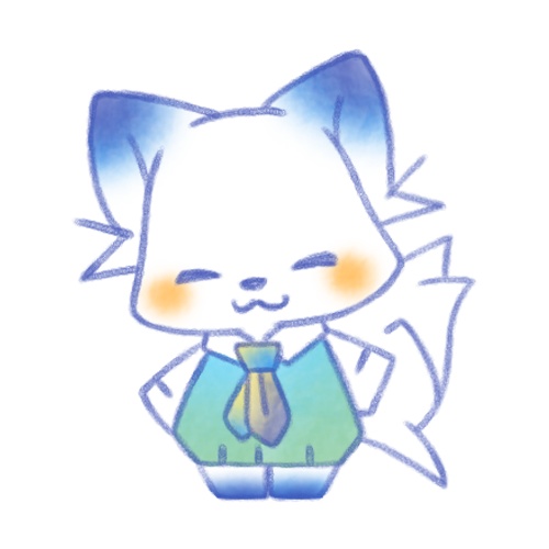 ネクタイと白狐さん。