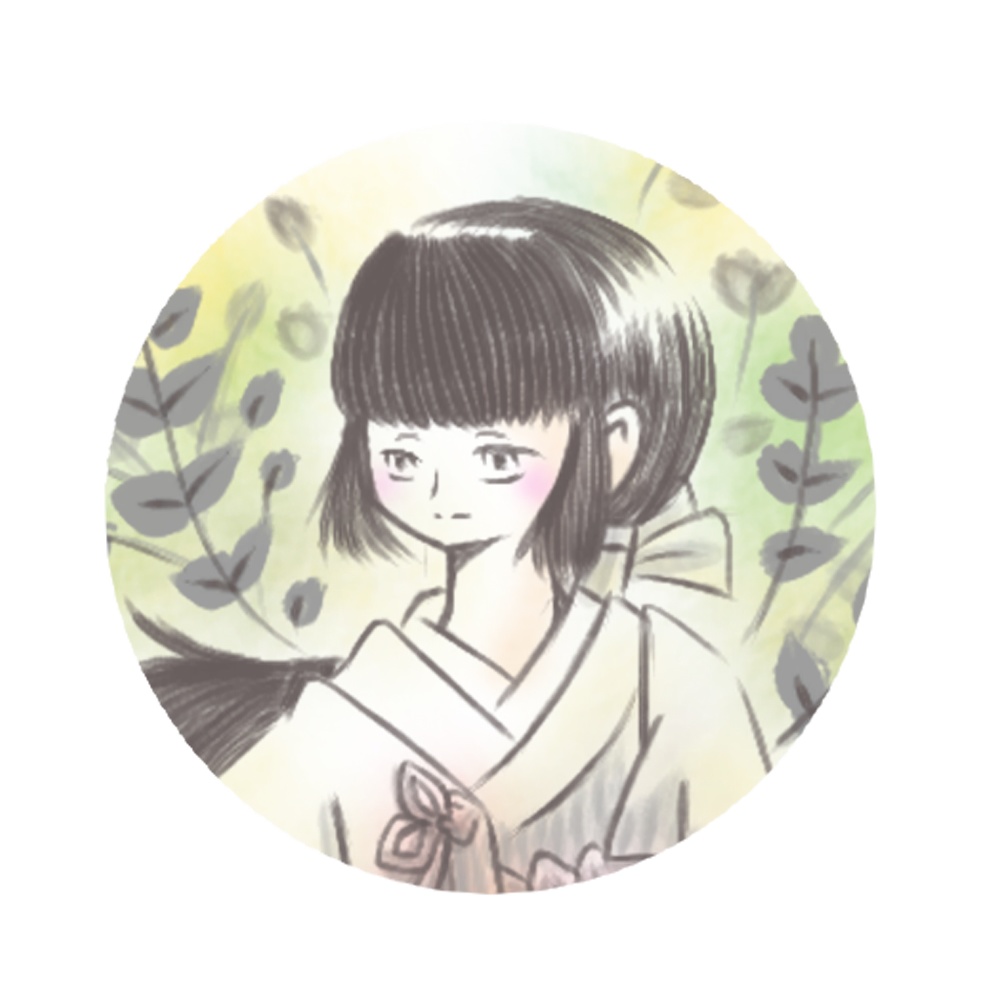 植物、巫女さん。