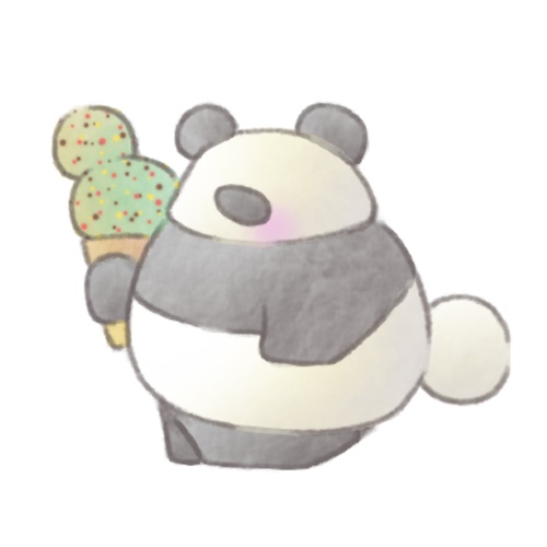 アイスとパンダさん。