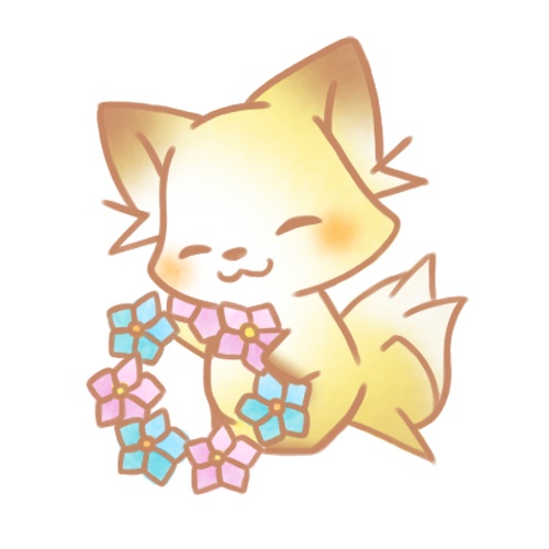 花冠ときつねさん。