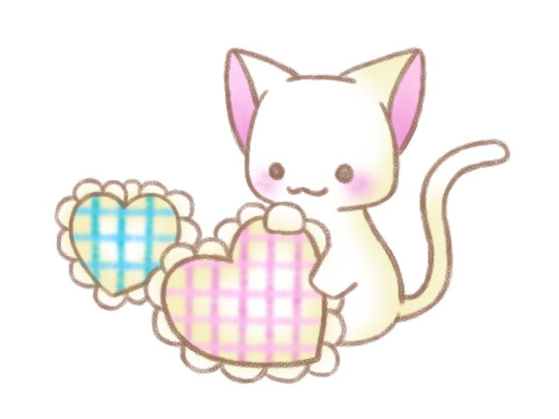 クッションとねこさん。