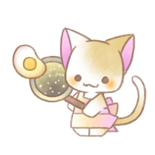 料理とねこさん。