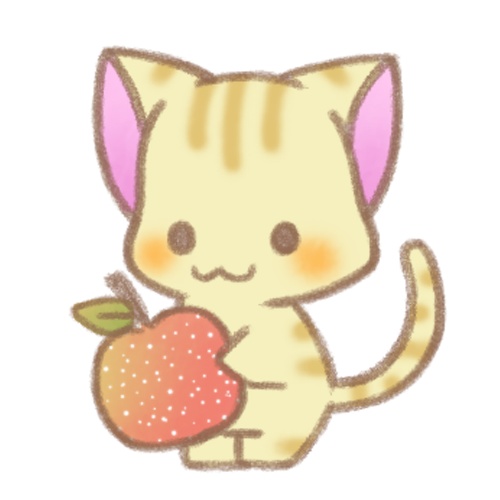 林檎と猫さん。