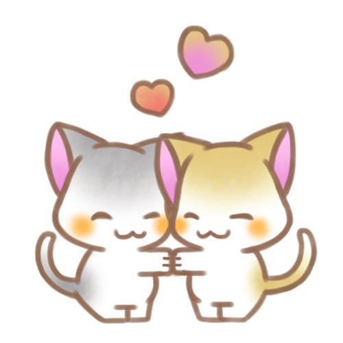 仲良し猫さん（友情）。