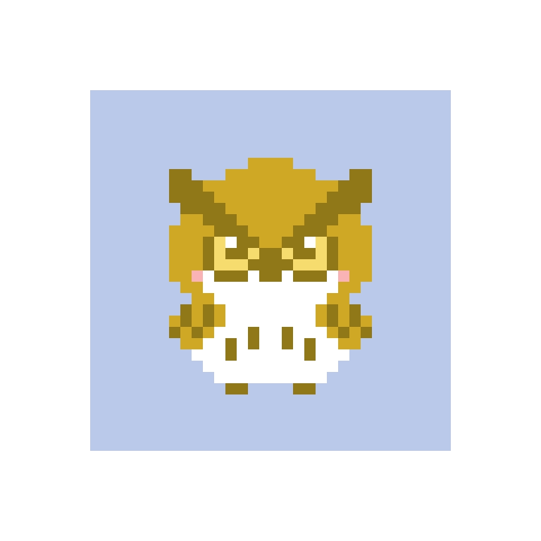 シンプルミミズクさんセット。