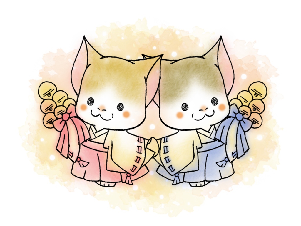 舞うねこ巫女さん達。