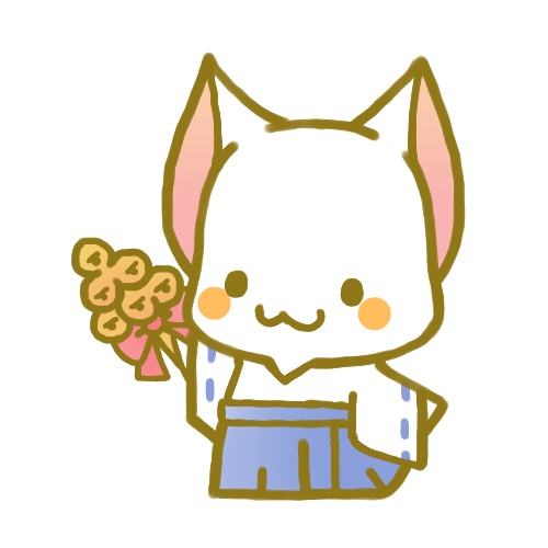 青い巫女の白猫さん。