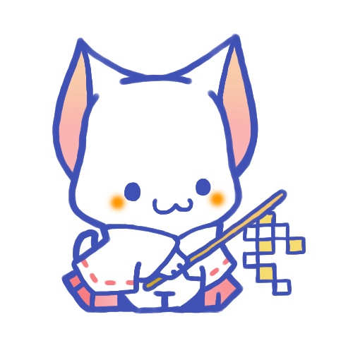 赤い巫女の白猫さん。