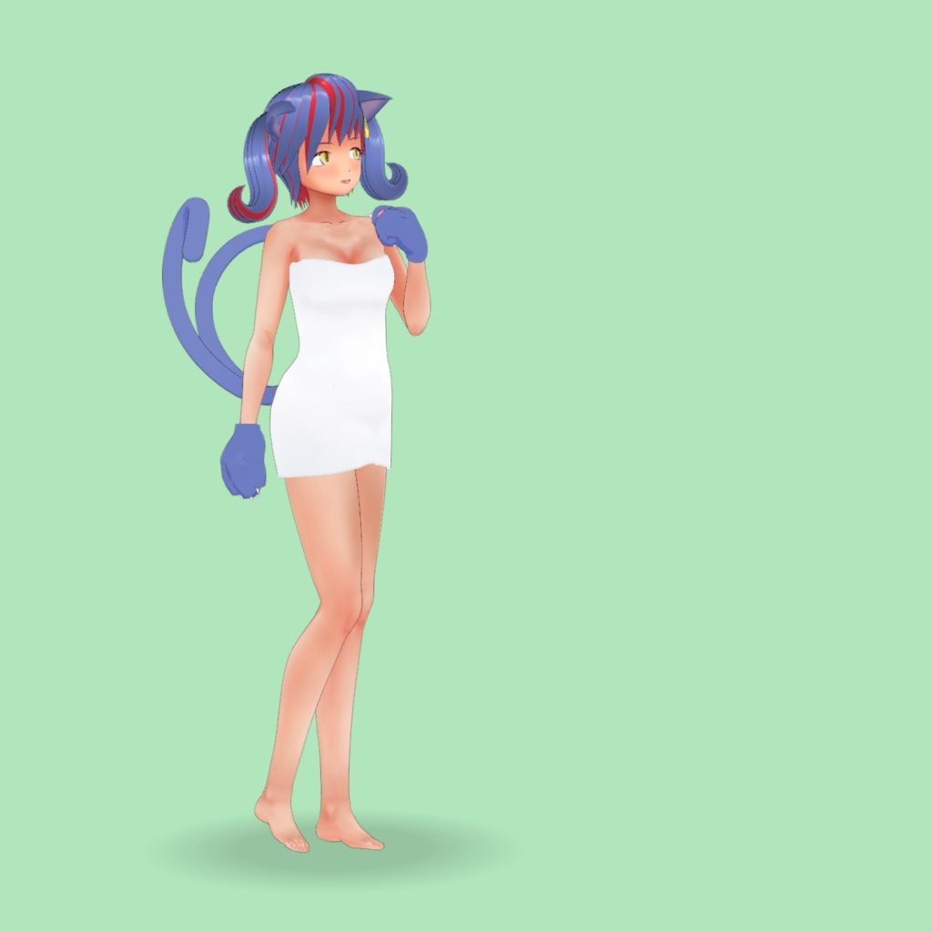 VRMアバター 猫娘の巫女さん Luna 一部VRM1.0