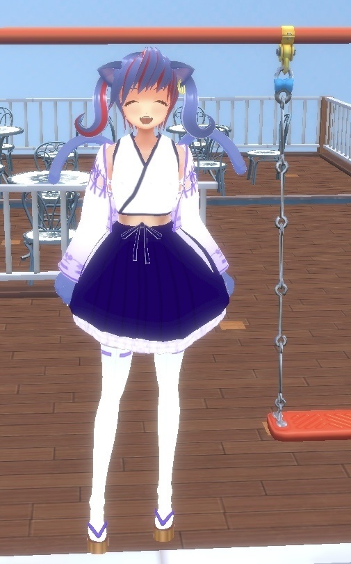 VRMアバター 猫娘の巫女さん Luna 一部VRM1.0