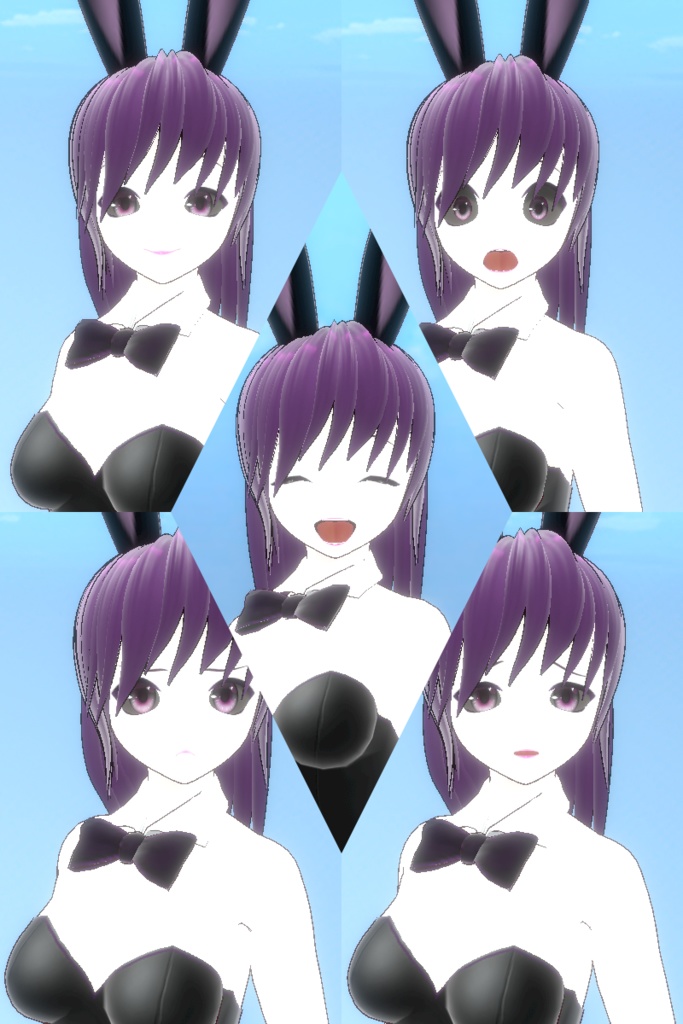 VRMアバター 兎人のバニーガール Violetta VRM1.0