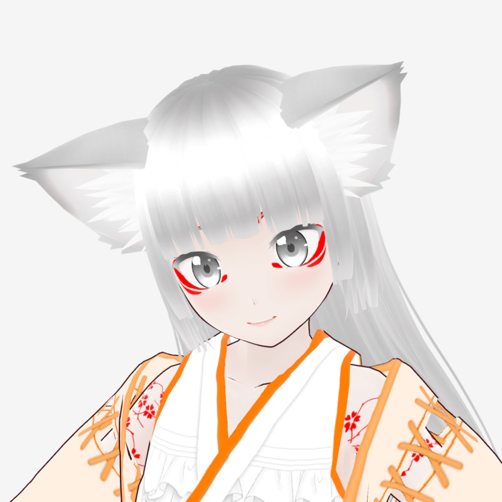 VRMアバター 貉の巫女さん Mujina VRM1.0