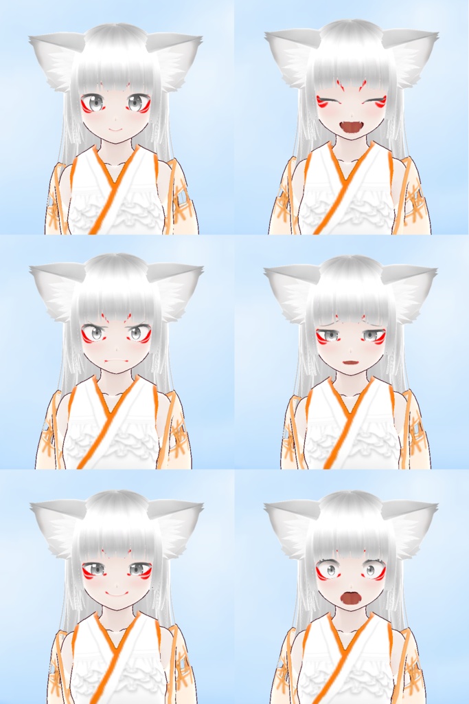 VRMアバター 貉の巫女さん Mujina VRM1.0