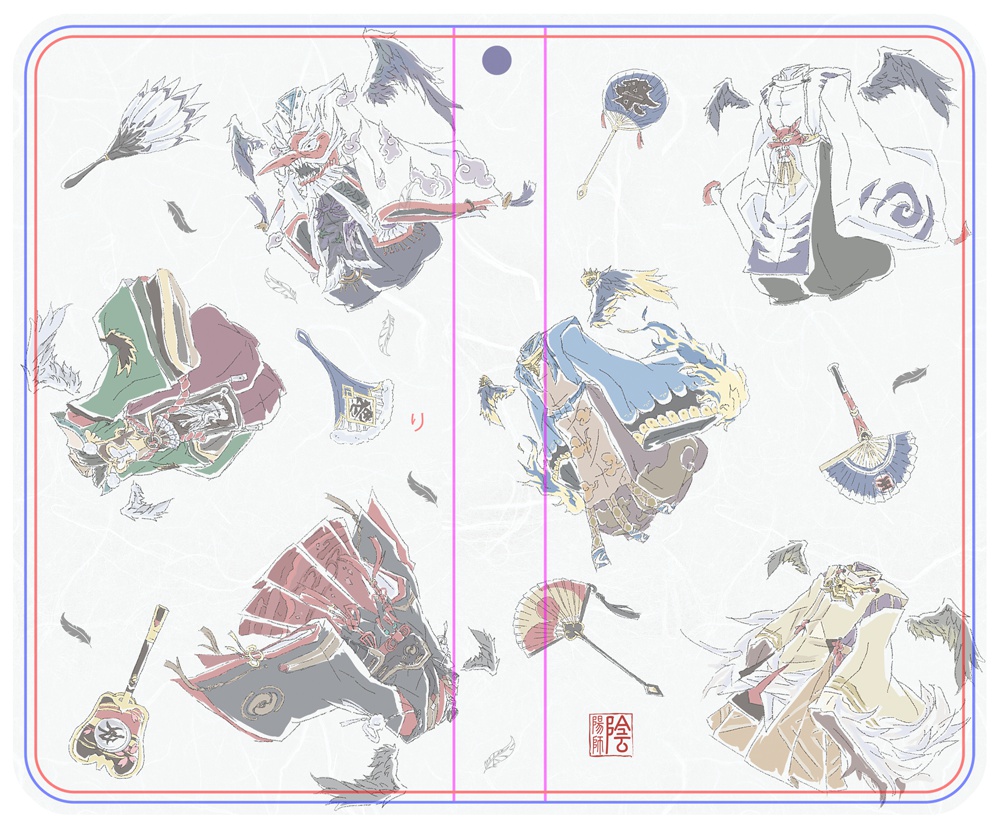 手帳型スマホケースA【大天狗スキン】