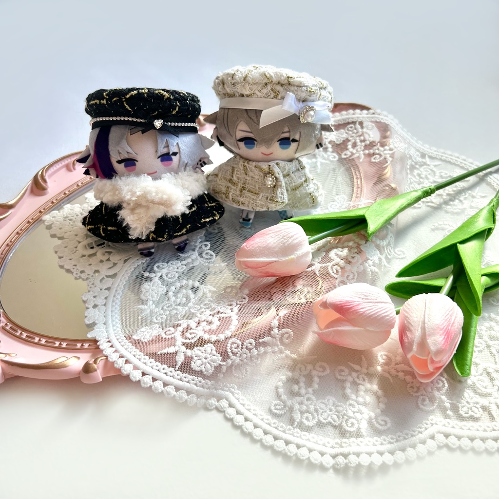 マフラー付き ベレー帽セットアップ(ストーン有ver.)