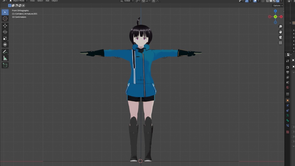 雨取千佳風3Dモデル