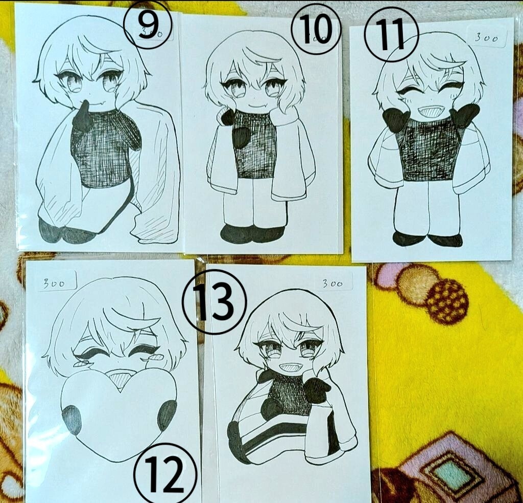 二次創作 ポストカードサイズ原画
