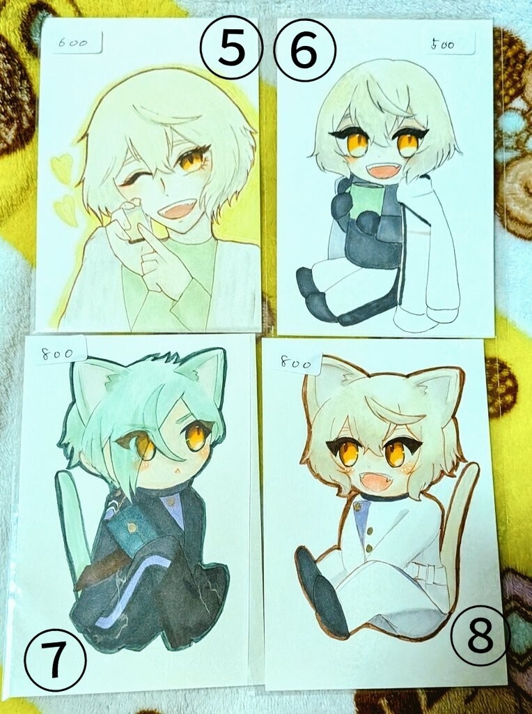 二次創作 ポストカードサイズ原画