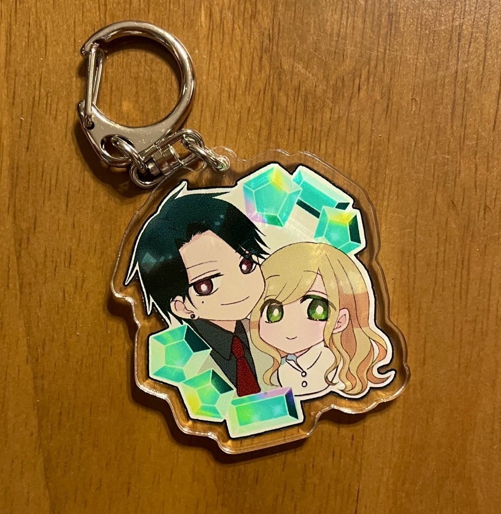 【創作男女】宝石を吐く女の子 アクリルキーホルダー