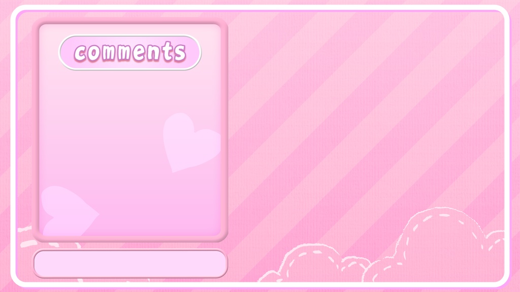 ぽっぷ&きゅーと配信画面-ハート・水玉・お星さま-【CA-SSM-01】