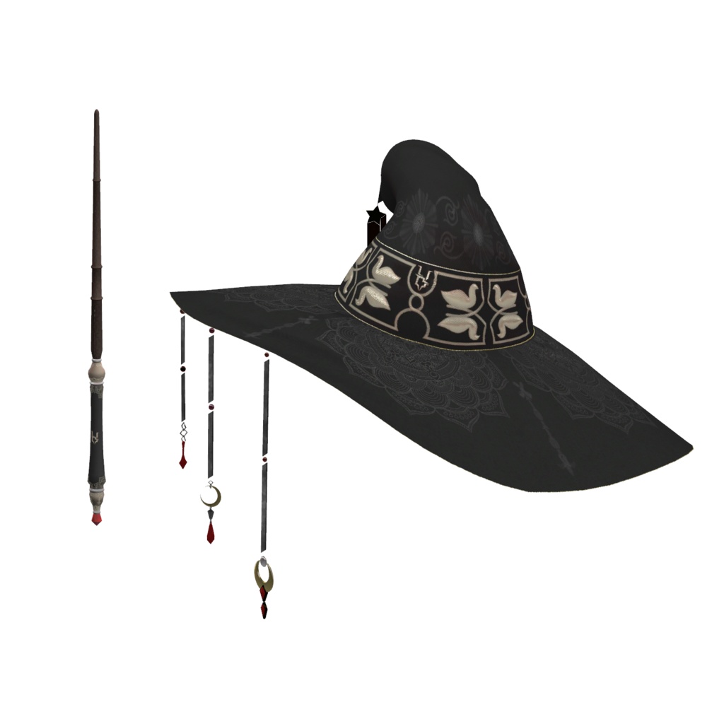 魔法の帽子と杖