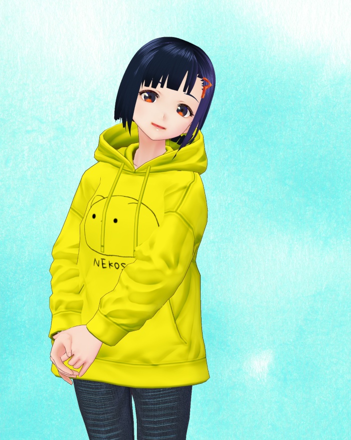 ねこすらパーカー