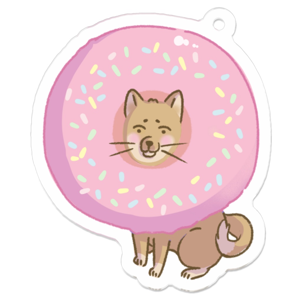[ドーナツ犬 / Donut Dog] アクリルキーホルダー /  Acrylic keychain