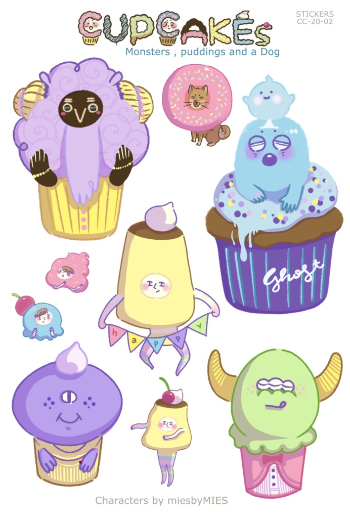 2.[カップケーキ / CupCakePeople] シール / Stickers