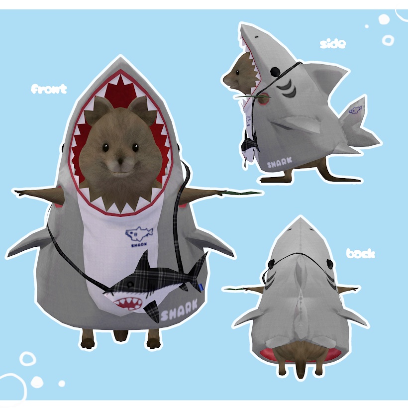 クアッカワラビーちゃん専用『SHARKきぐるみ🦈』