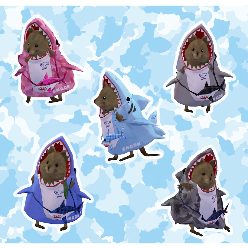 クアッカワラビーちゃん専用『SHARKきぐるみ🦈』
