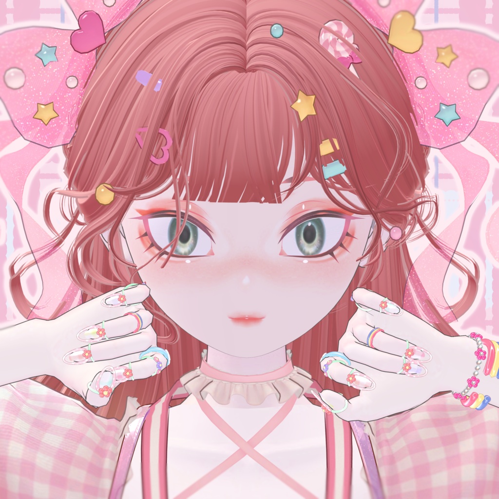 【brochiManac・Pochi】レインボーフラワーハンドアクセ🌈🌼