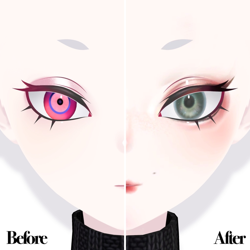 【ユリウス】ボルドーメイク&ドールアイ💞BordeauxMakeup&DollEyeTexture