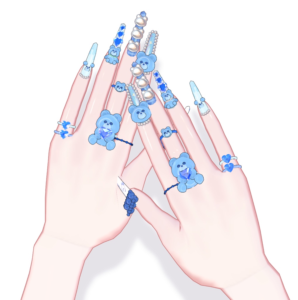 クマちゃんネイル&リング🧸