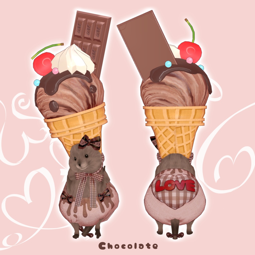 チョコアイスのぼうし🍨🍫【クアッカワラビーちゃん】